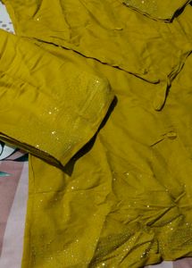 Embellished Mustard Salwar Kameez