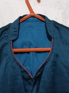 Blue regular kurta