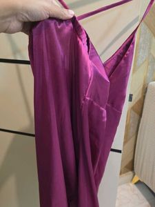 Purple Satin Dress