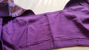 Purple and brown  pure silk Blouse