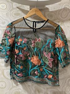 Floral Sheer Top