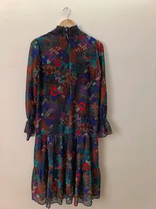 Georgette Printed High Neck Dress