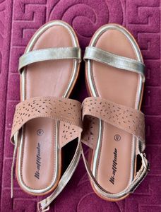 Hi-Altitude Tan &amp; Gold Sandals