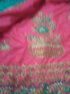 Pink Embroidered Fabric
