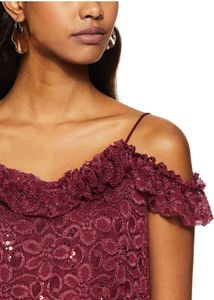 Only maroon Lace Dress