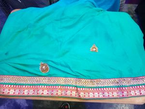 Elegant Contract Saree With Blouse