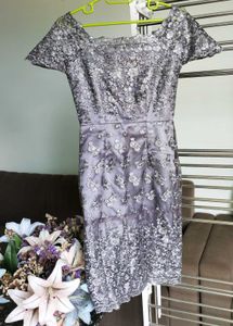Grey Lace Dress