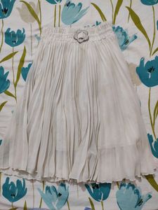 Off White Flare Skirt
