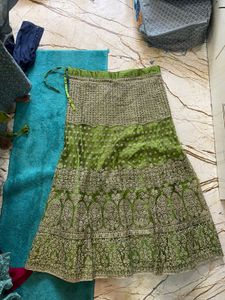 Olive Green Lehanga