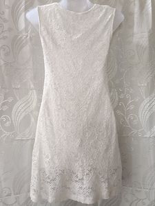 Off White A-line Dress