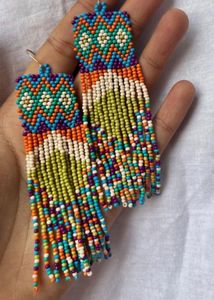 Beaded Fringe Earrings