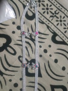 Silver Anklet with Charms