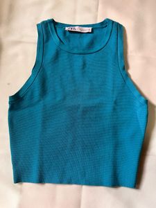Blue Crop Top