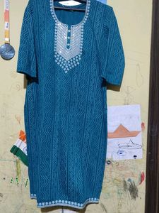 Elegant Teal Embroidered Kurta