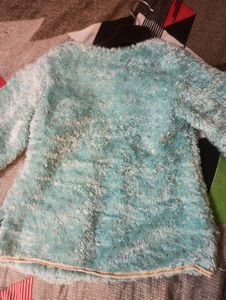 Fuzzy Blue Toddler Top