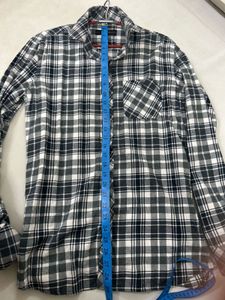 black and white stripe button up shirt