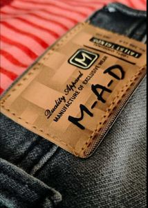 Striped Denim Jeans