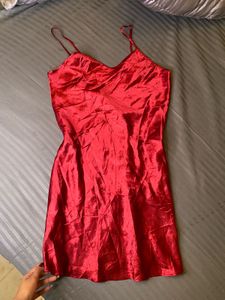 XL red slip dress