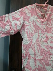 Floral Print Button-Up Tunic