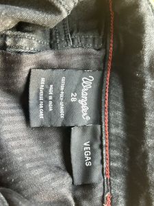 28 Waist Skinny Black Denim From Wrangler
