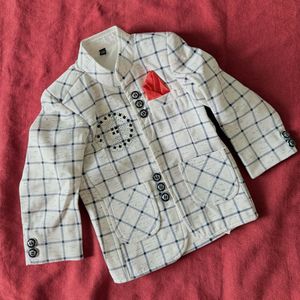 Boys Checkered Blazer
