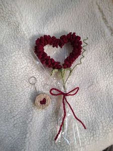 Crochet Heart Flowers