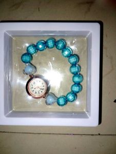 Teal Beaded Bracelet Watch
