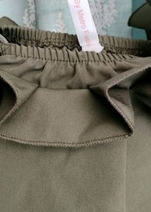 Mehendi Green Ruffle Top