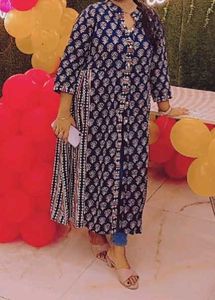 Elegant Blue Printed Kurta