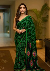 Embroidery Beautiful Party Daily Wear Saree