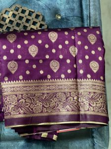 Chiffon Kanjivaram Premium Saree With Blouse Piece
