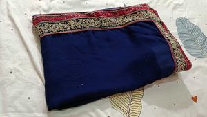 Elegant Navy Blue Saree