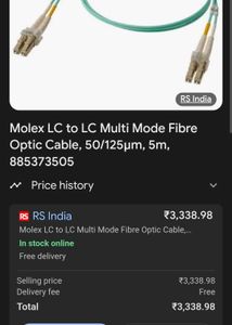 Fiber Optic Cable - Molex LC-LC 5meters