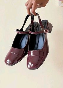 Coffee Brown Patent Leather Mary Janes
