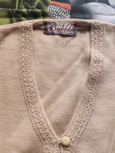 Vintage Button-Down Cardigan woolen style