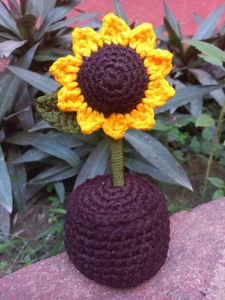 Crochet Sunflower Home Decor Or Gift