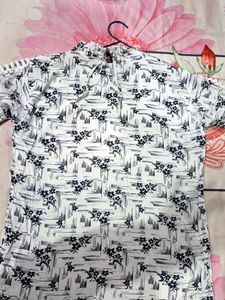 Floral Print Top with Cutout Sleeves