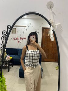 ROADSTER| Plaid Crop Top