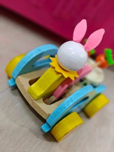 Wooden Drum Pull along toy for earlly