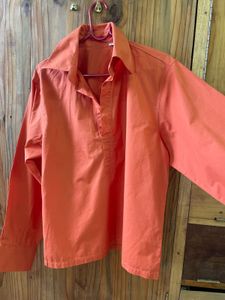 Vintage Orange Popover Blouse