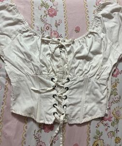 Cottagecore Corset Top🤍 (S)
