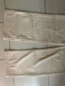 brand new white jeans