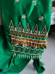 Green khatwork Blouse