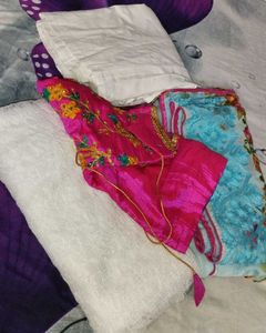 2 SAREES+BLOUSE