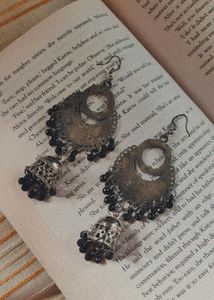 Combo Of Oxidised Jhumka And Chandbaliyan
