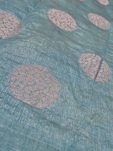 Elegant Blue &amp; sliver Saree