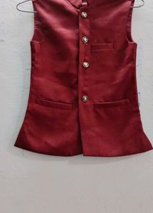 Maroon Waistcoat - Stylish Ethnic Jacket