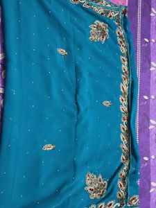 Elegant Teal Saree
