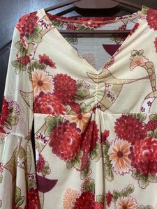 Floral Mesh Y2k Top
