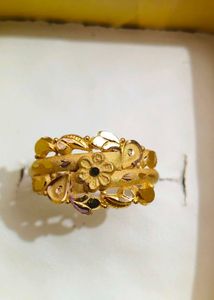 Floral Gold Ring 18 k